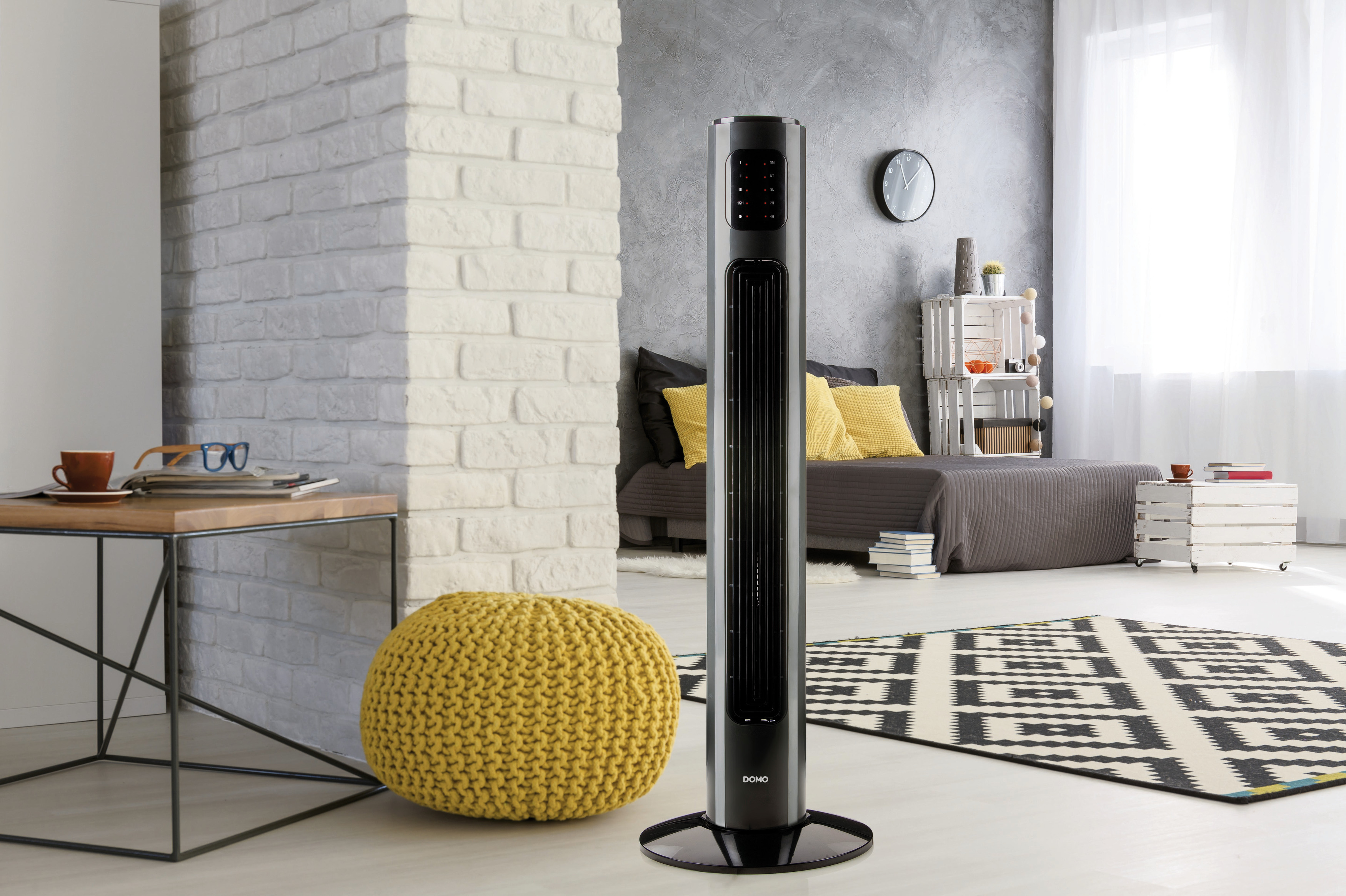 DOMO DO8124 Turmventilator Schwarz (45 Watt)