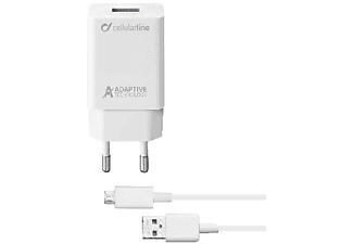CELLULARLINE Micro USB 15W Kablo ve Adaptör Seyahat Şarjı Beyaz