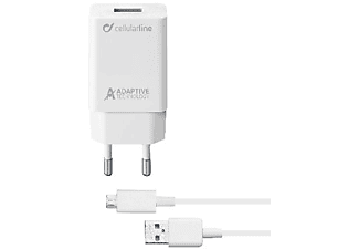 CELLULARLINE Micro USB 15W Kablo ve Adaptör Seyahat Şarjı Beyaz_0