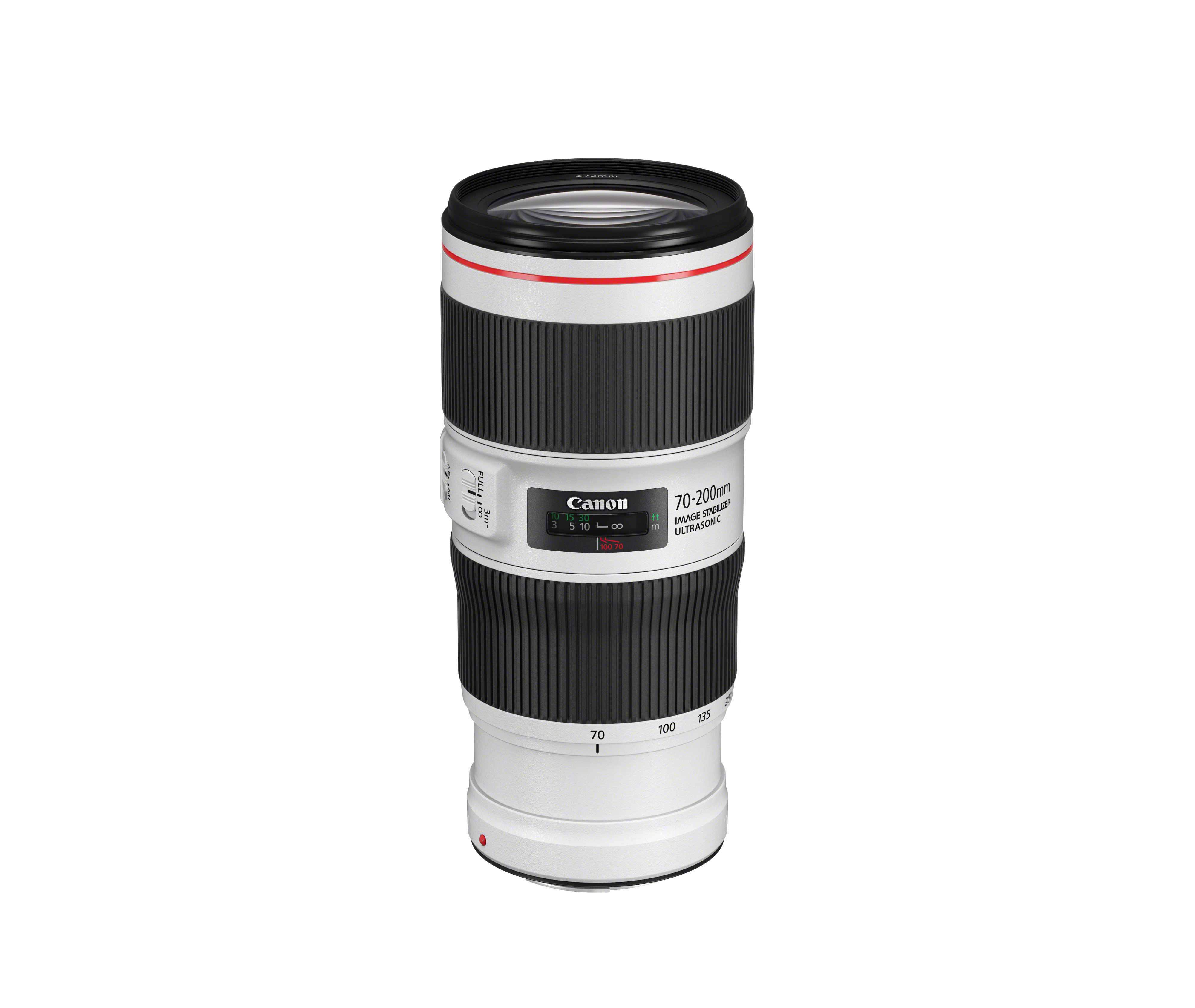 CANON EF 70 mm - 200 mm f/4 EF, L-Reihe, IS II, USM (Objektiv für Canon EF-Mount, Weiss)