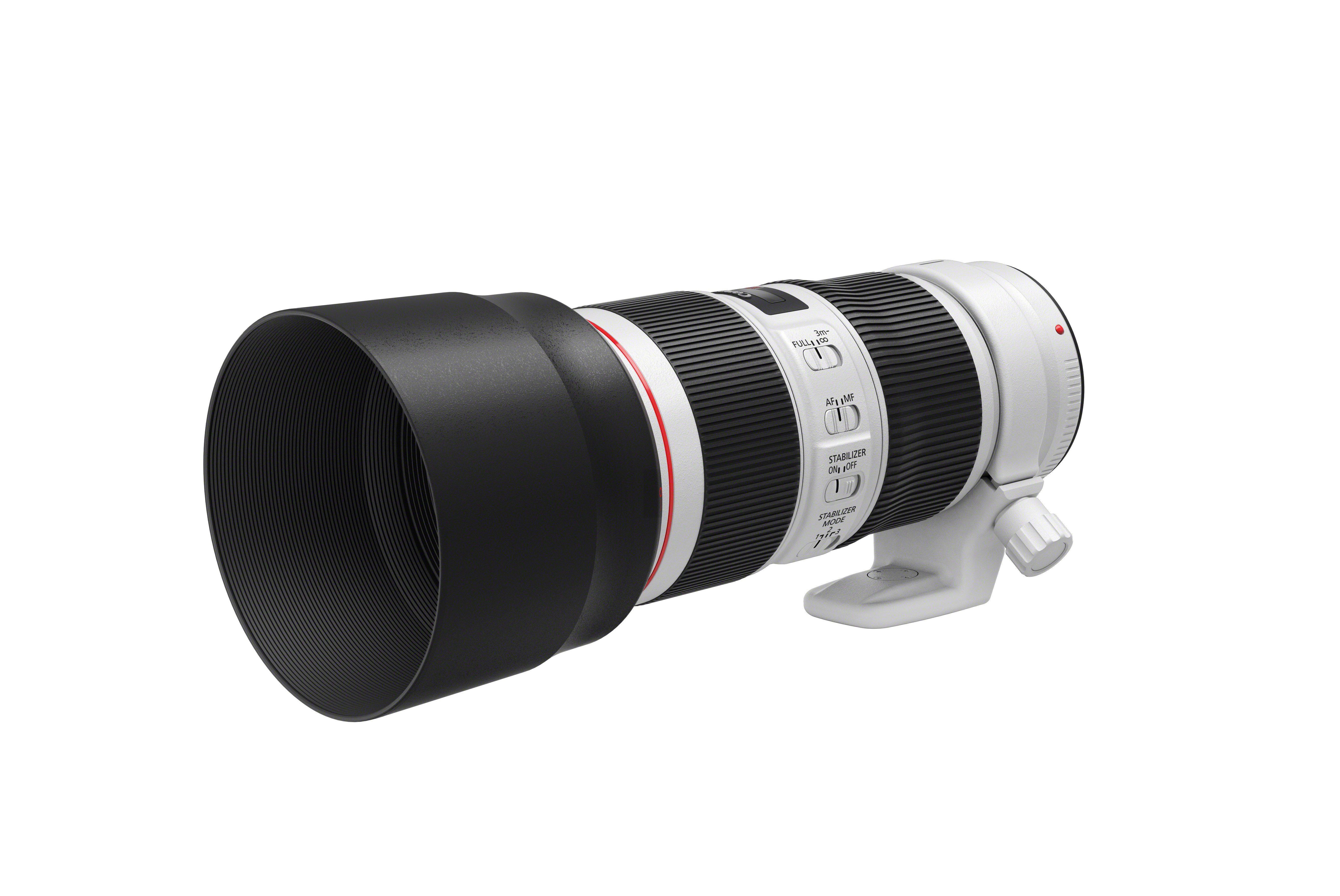 CANON EF 70 mm - 200 mm f/4 EF, L-Reihe, IS II, USM (Objektiv für Canon EF-Mount, Weiss)