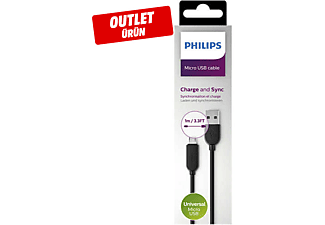 PHILIPS DLC2416U/10 1 m Micro USB Type-C Şarj/Data Kablosu Siyah Outlet