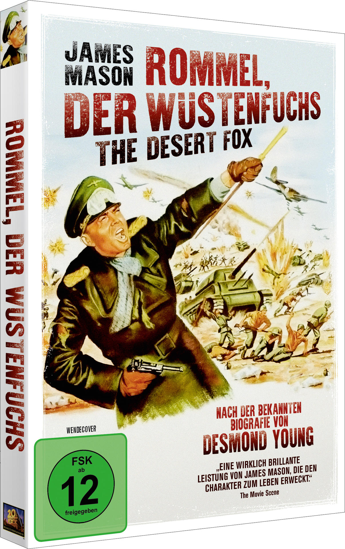 DVD-Cover des Films 'Rommel, Der Wüstenfuchs' mit James Mason.