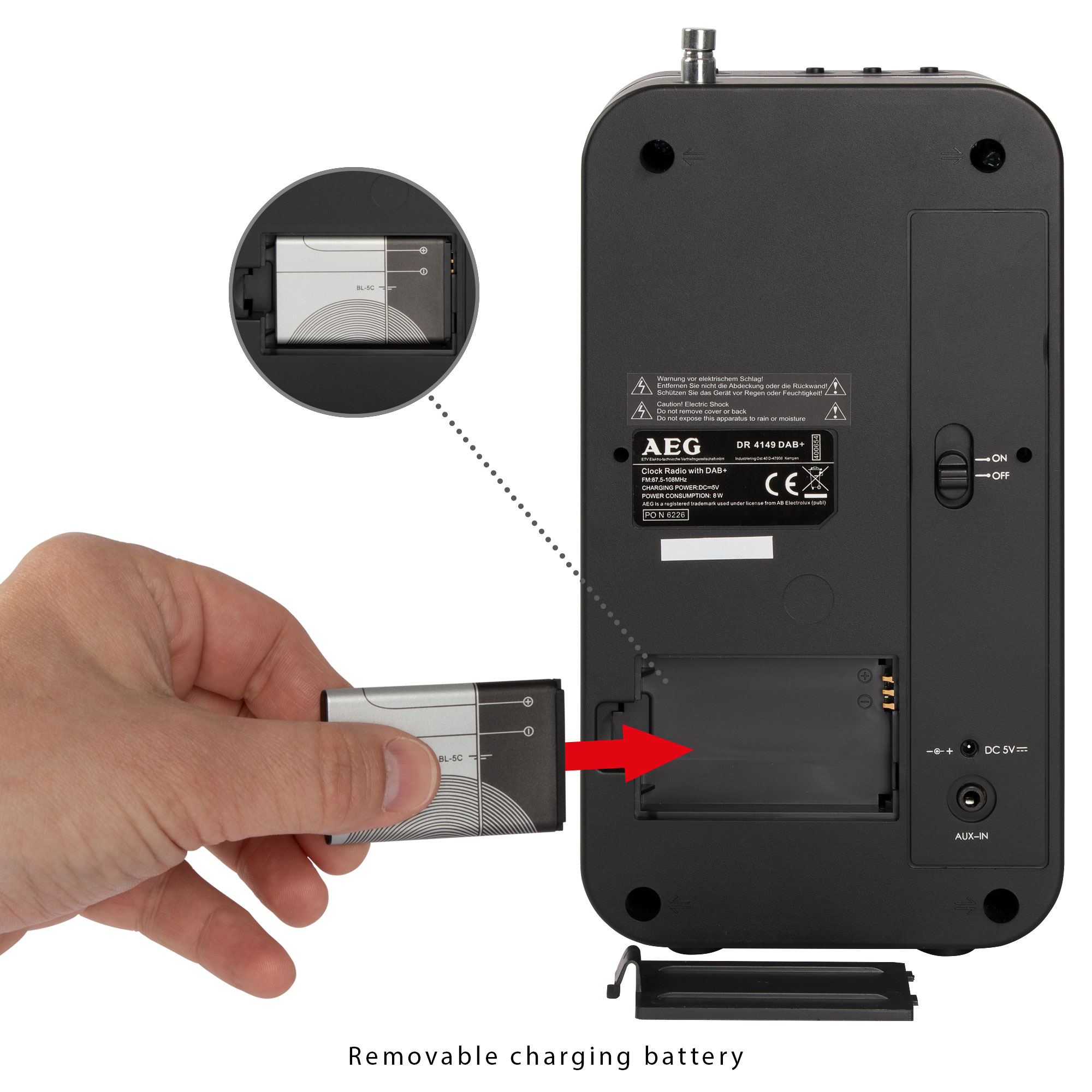 AEG DR 4149 Digitalradio, Digital Radio, DAB+, DAB, Schwarz