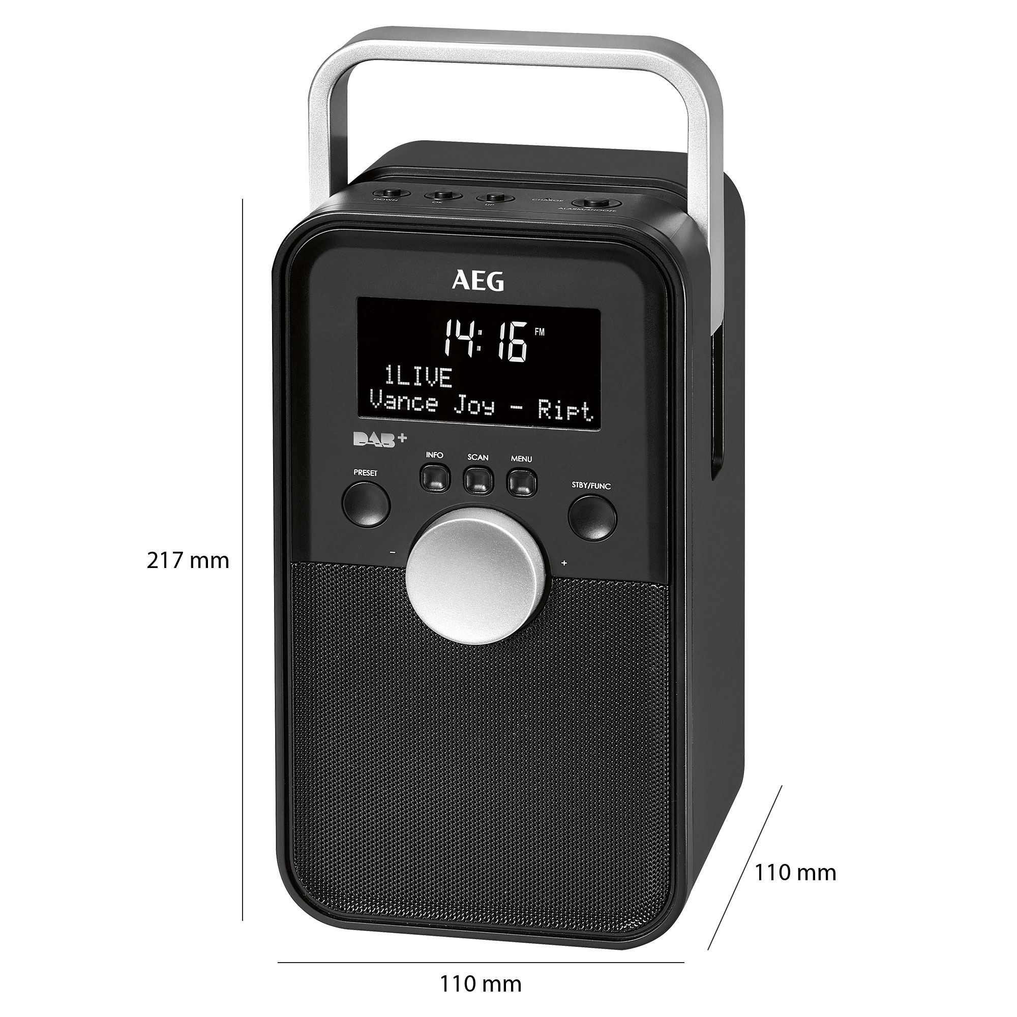 AEG DR 4149 Digitalradio, Digital Radio, DAB+, DAB, Schwarz
