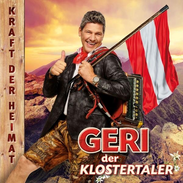 Albumcover mit einem Mann, der eine Fahne und ein Akkordeon hält.