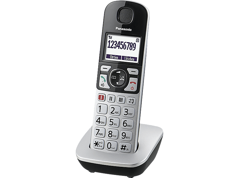 Silber/Schwarz Telefon kaufen Telefon KX-TGQ 500 | SATURN PANASONIC IP ) (Mobilteile: IP