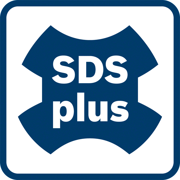 SDS plus logó, fehér szöveg sötétkék háttéren.