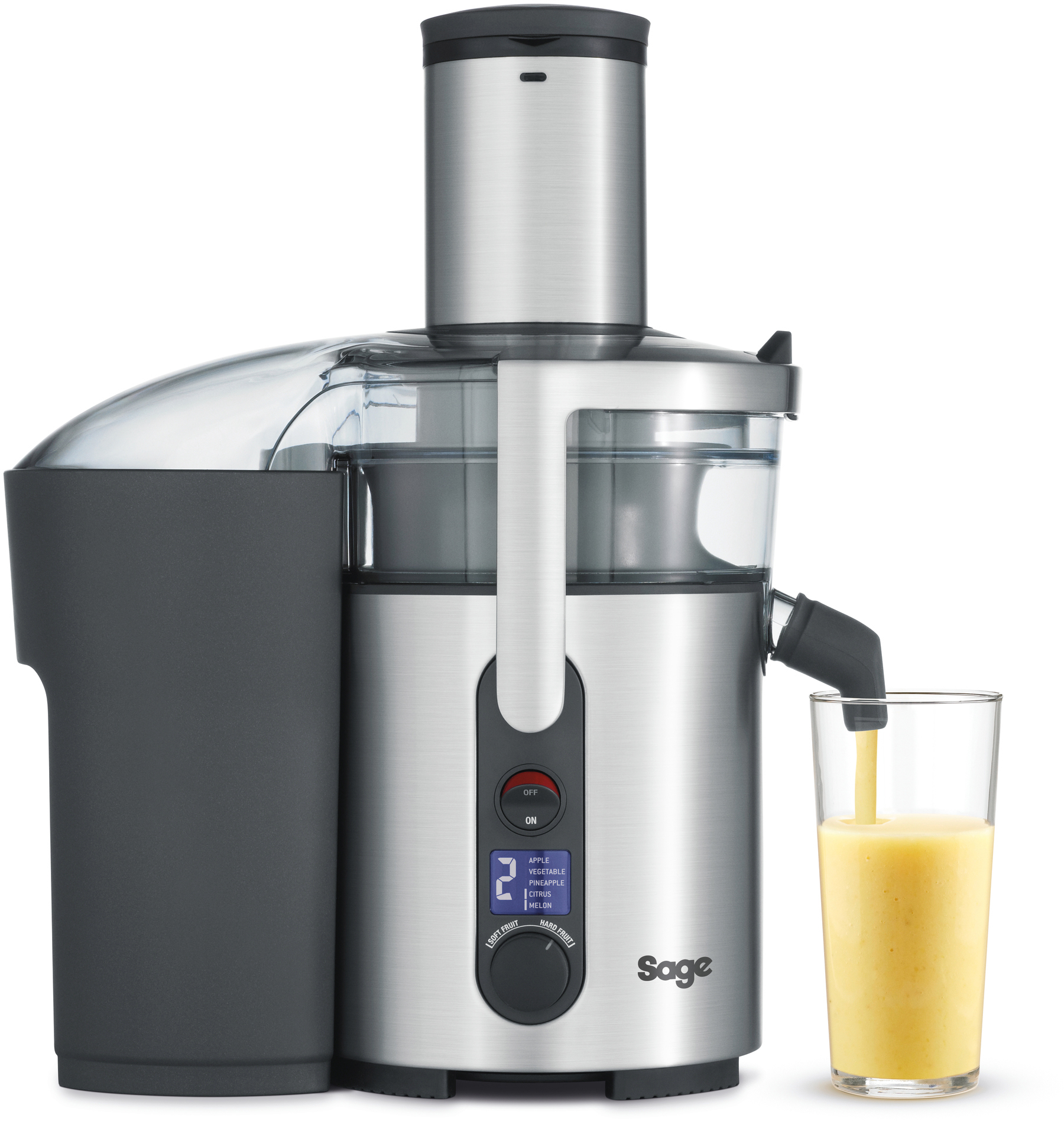 SAGE SJE520BSS4CEU1 The Nutri Juicer Plus Entsafter 1300 Watt, Silber/Transparent