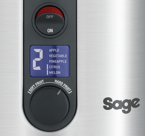 SAGE SJE520BSS4CEU1 The Nutri Juicer Plus Entsafter 1300 Watt, Silber/Transparent