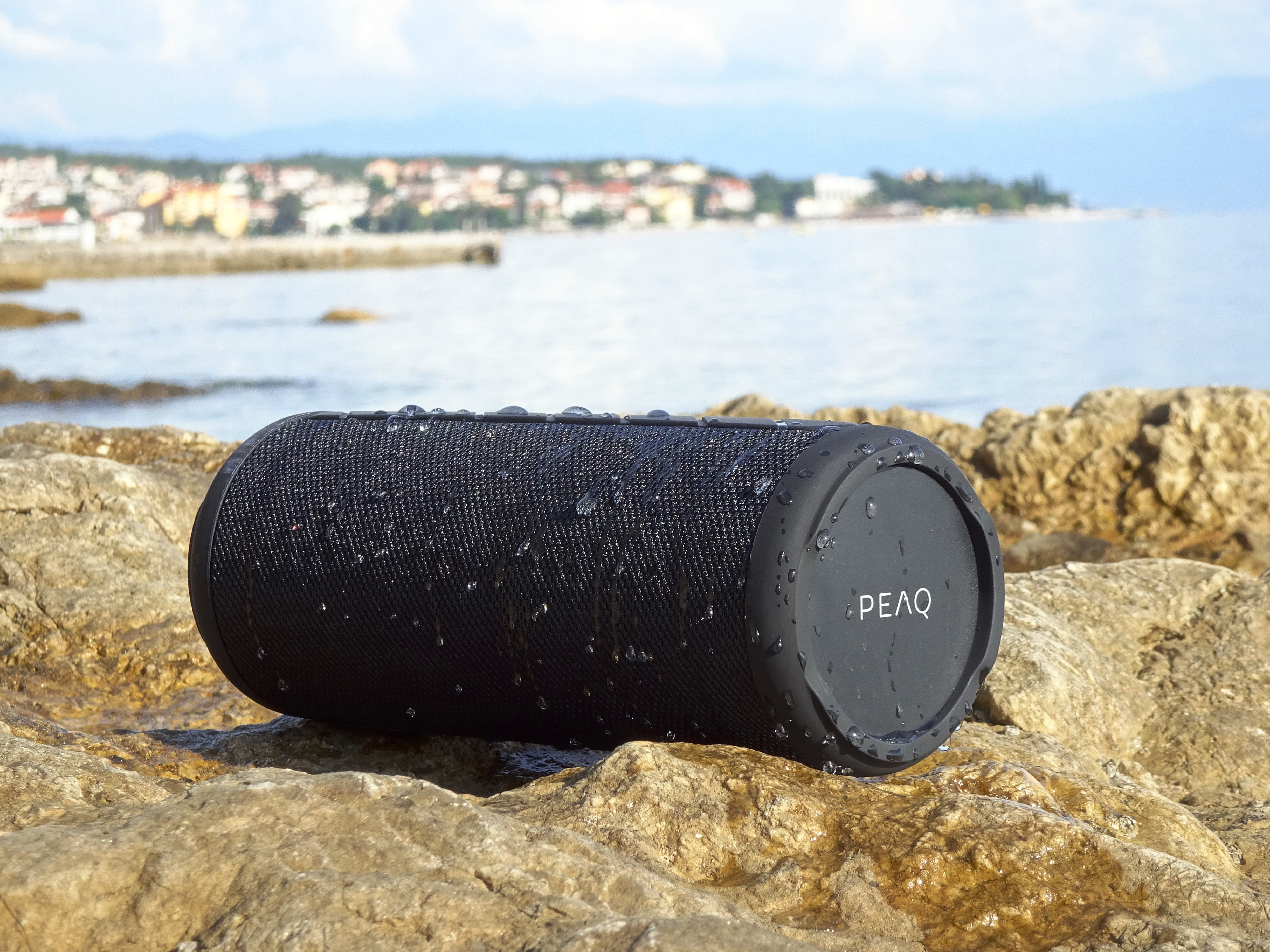 PEAQ PPA40BT-B Bluetooth Lautsprecher, Schwarz, Wasserfest