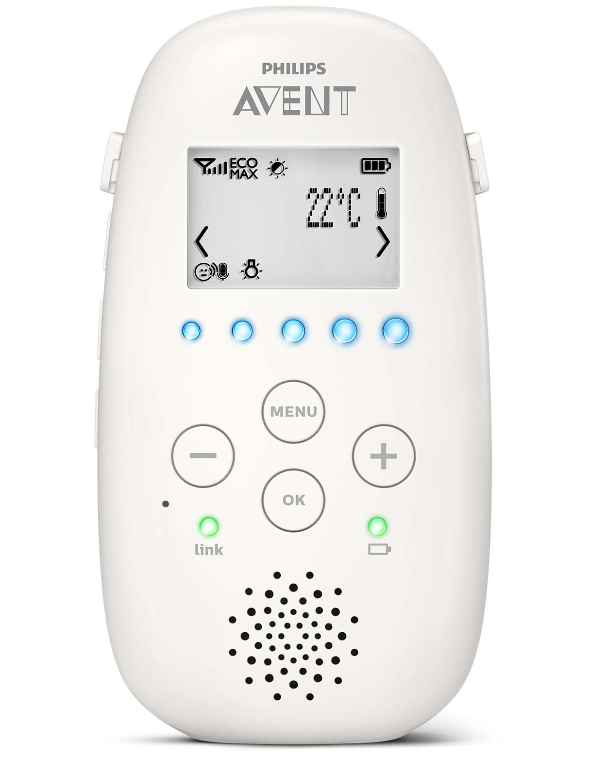PHILIPS Babyphone SCD723/26 Avent mit Nachtruhe Modus und mit bis zu 330m Reichweite