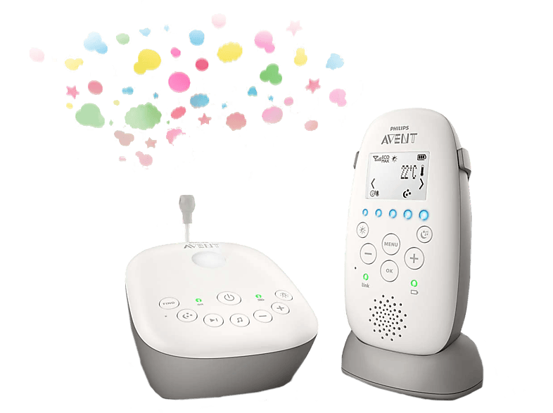 Philips Babyphone SCD733/26 Avent mit Sternenhimmel-Projektion und bis zu 330m Reichweite