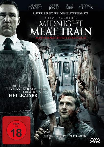 Filmposter mit Bradley Cooper und Vinnie Jones. Enthält den Titel Midnight Meat Train.