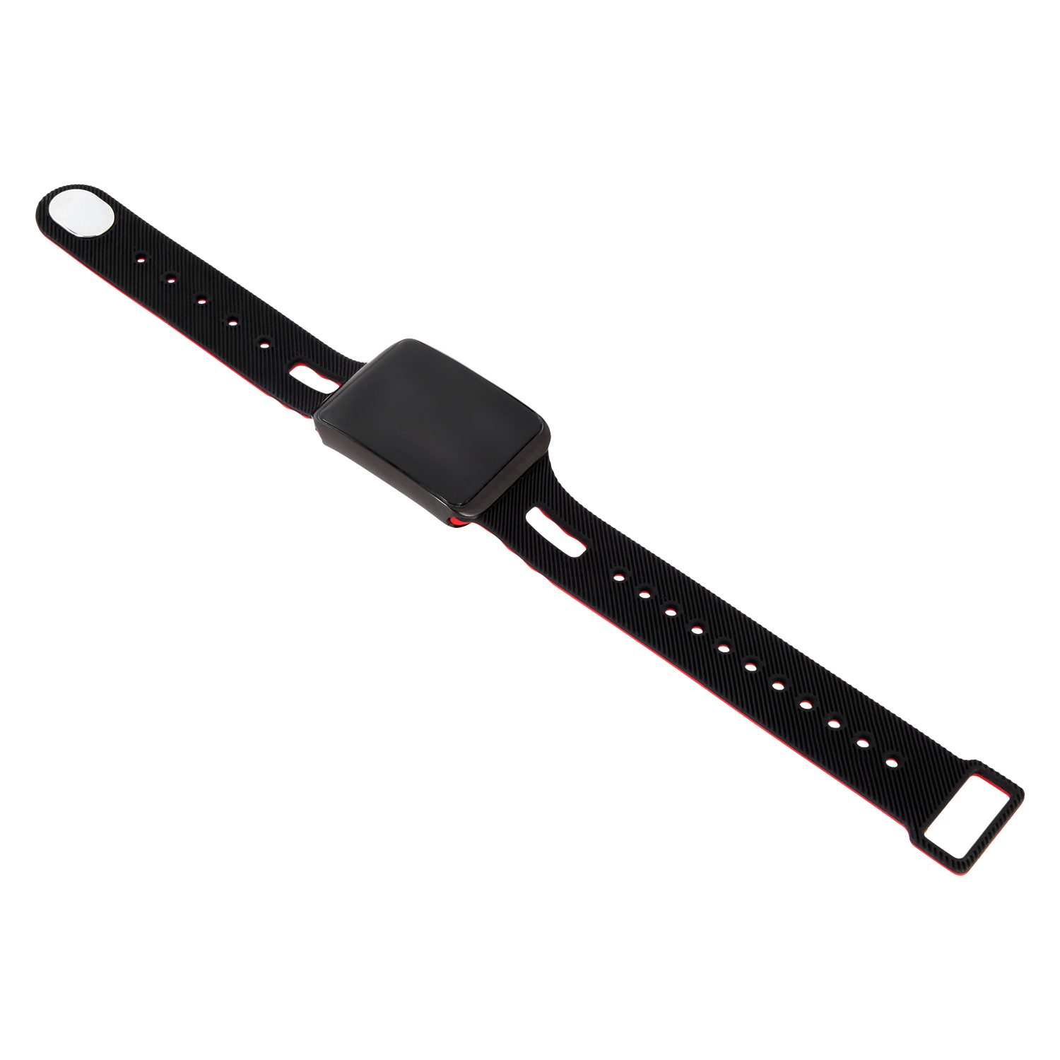 XLYNE X-WATCH XW FIT - DARK FIRE Fitness Tracker Metall Silikon, 20 mm, Gehäuse: schwarz, Armband: schwarz-rot
