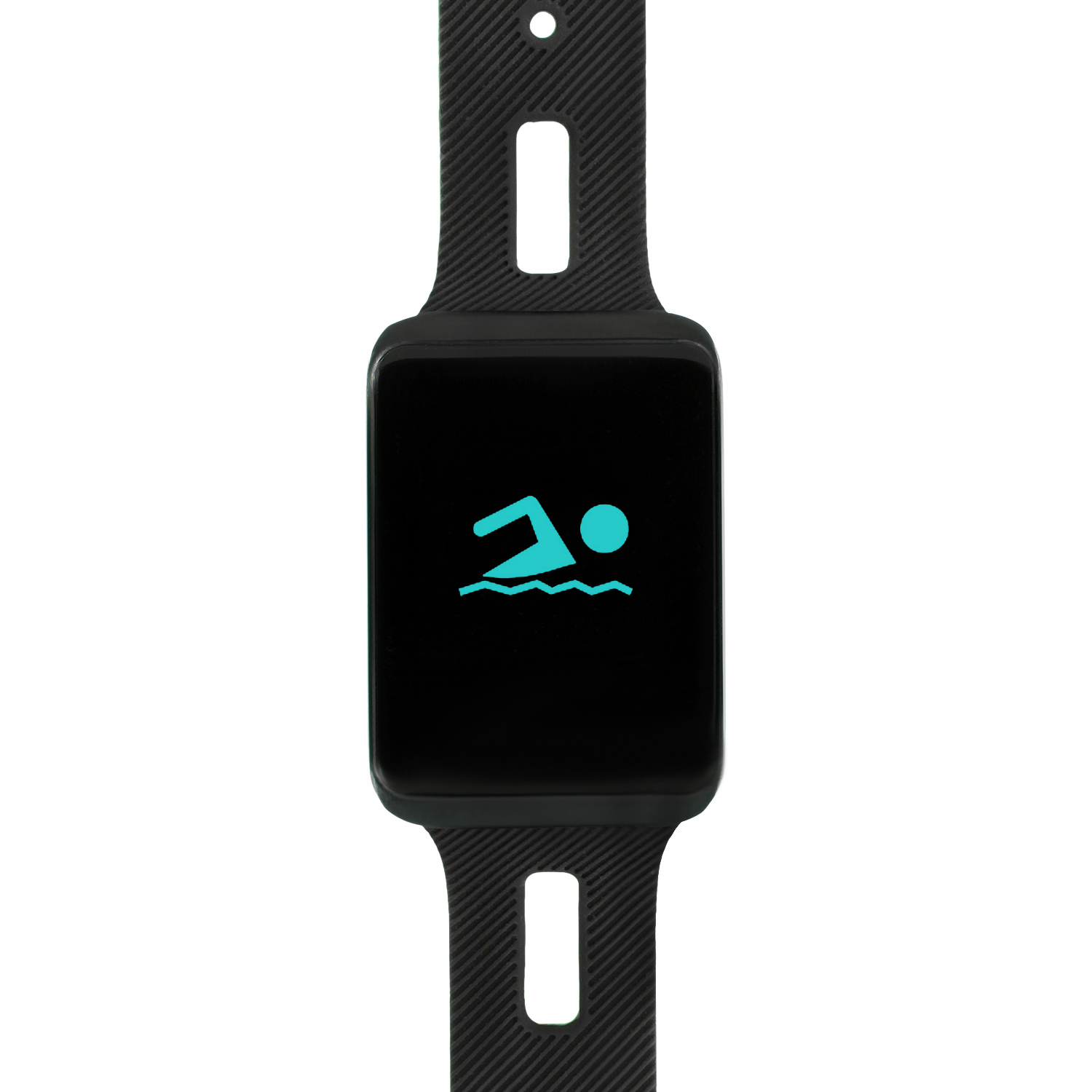 XLYNE X-WATCH XW FIT - DARK FIRE Fitness Tracker Metall Silikon, 20 mm, Gehäuse: schwarz, Armband: schwarz-rot