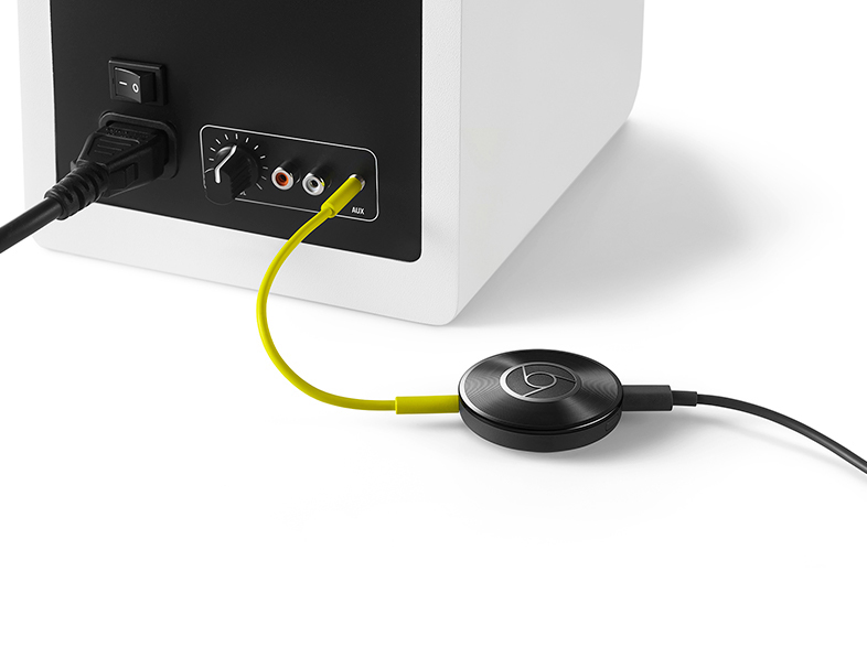 GOOGLE Chromecast Audio Streaming Player App-steuerbar, Schwarz