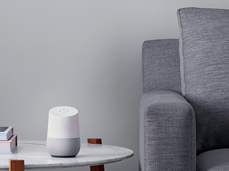 GOOGLE Home Smart Speaker, Weiß/Schiefer