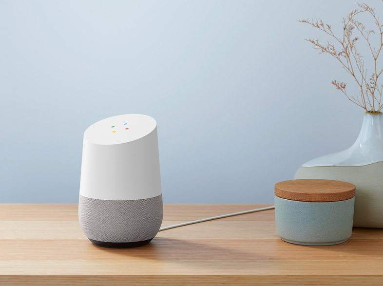 GOOGLE Home Smart Speaker, Weiß/Schiefer