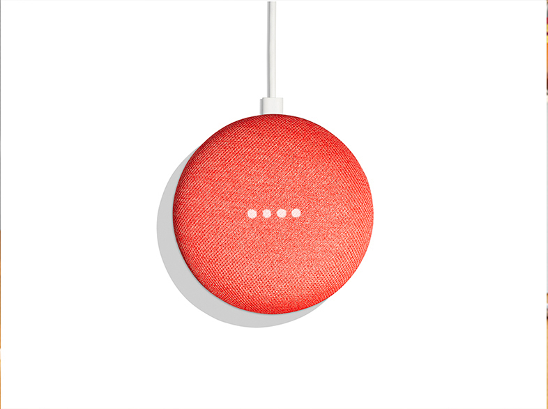 GOOGLE Home Mini Smart Speaker mit Sprachsteuerung, Koralle