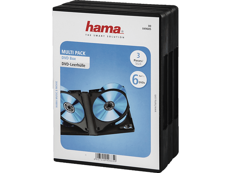 HAMA 6er-Box 3-PACK DVD-Leerhülle Schwarz