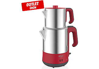 ARZUM AR3049 1900 W Çay Makinesi Kırmızı-Gri Outlet