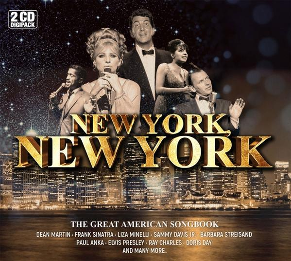Albumcover mit mehreren Sängern. Der Text lautet 'NEW YORK NEW YORK' und 'THE GREAT AMERICAN SONGBOOK'.