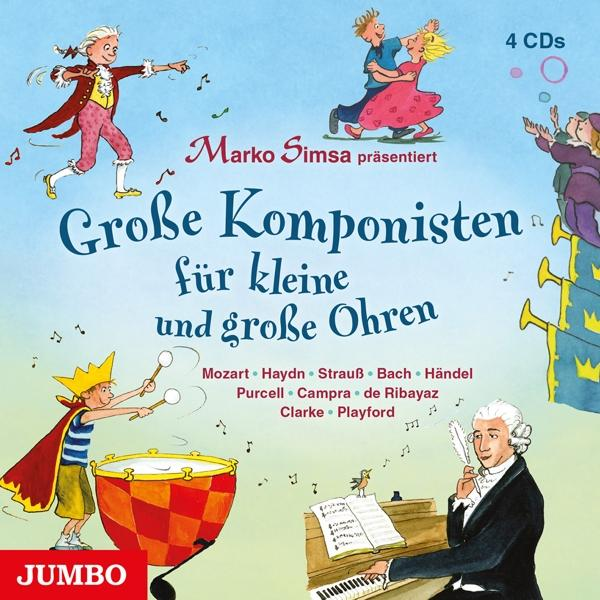 CD-Cover für Kindermusik. Mit Illustrationen von Kindern und Noten.