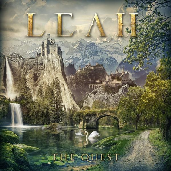 Albumcover: Fantasielandschaft mit Burg, See und Schwänen.
