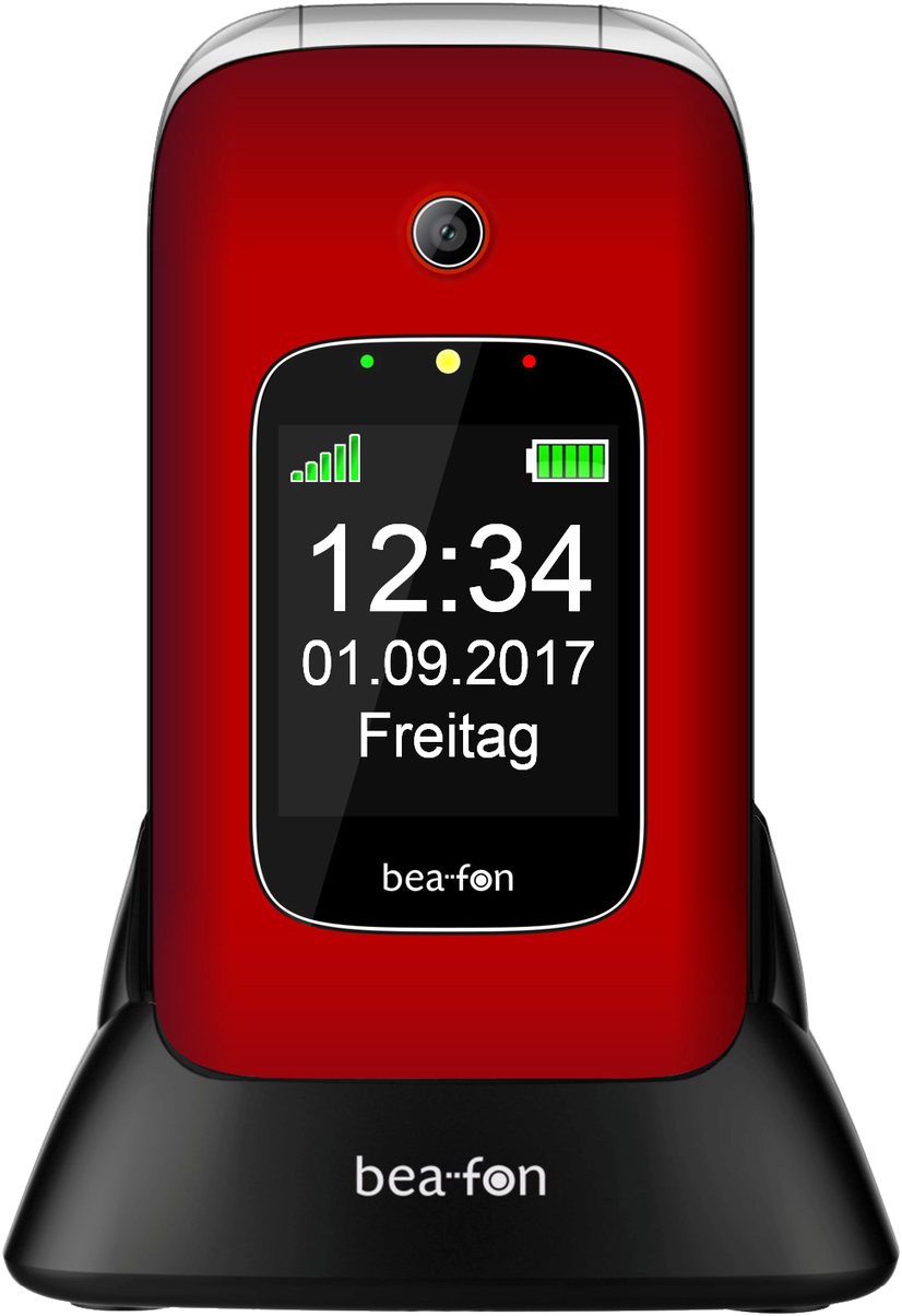 BEAFON SL590 piros nyomógombos kártyafüggetlen mobiltelefon