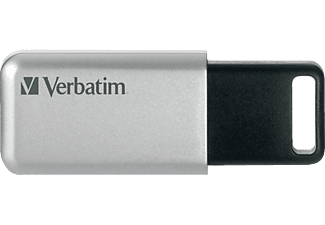 VERBATIM Secure Data Pro 16GB USB 3.0 USB-Stick, 16 GB, 100 MB/s, Silber/Schwarz