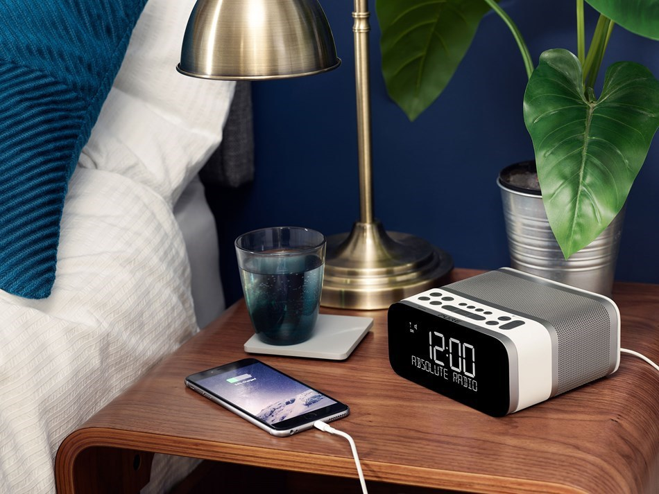 PURE 151853 Siesta S6 Radio-Wecker, DAB, DAB+, FM, AM, Bluetooth, Weiß