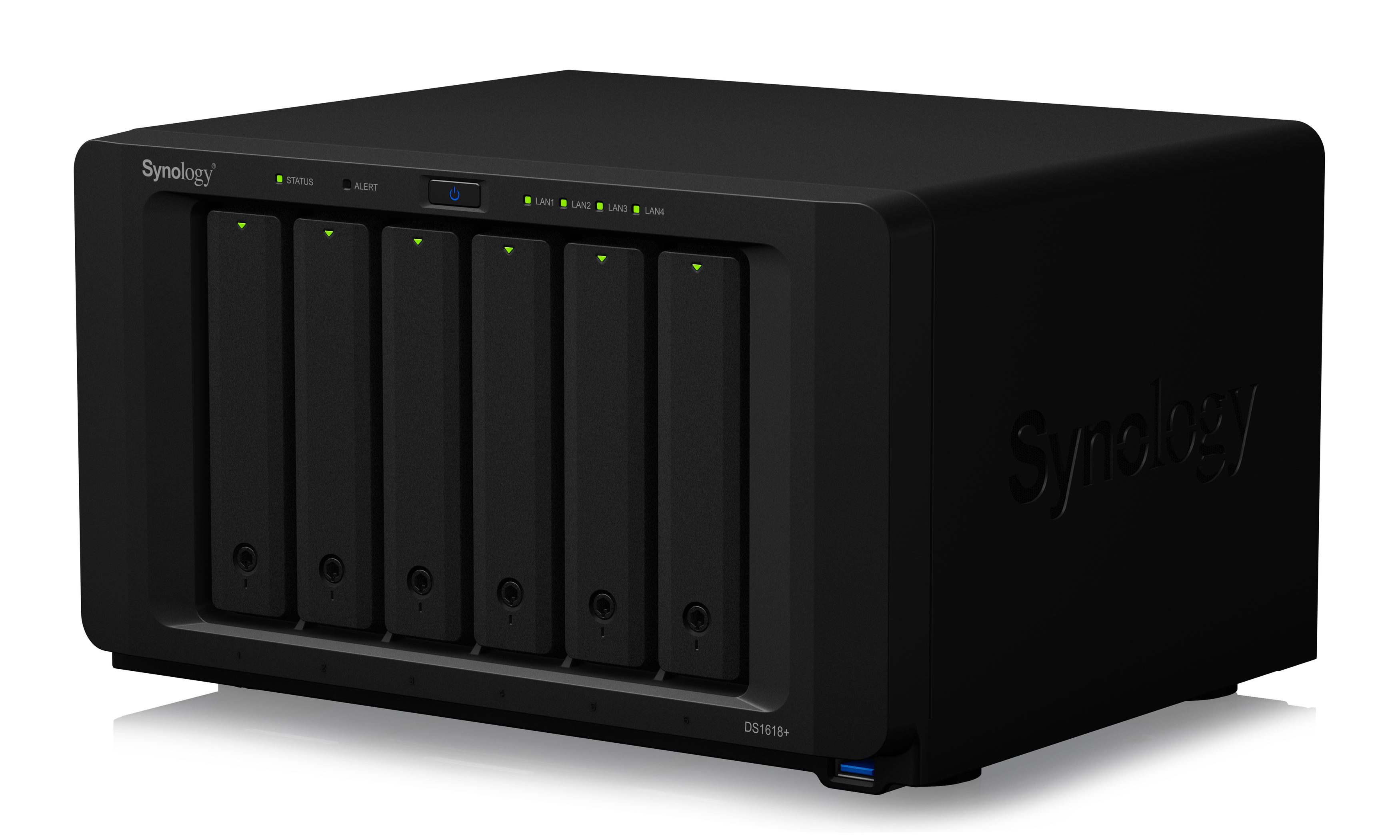 SYNOLOGY DiskStation DS1618+ NAS-System 3,5 Zoll Anzahl Festplattenschächte: 6 Schwarz}