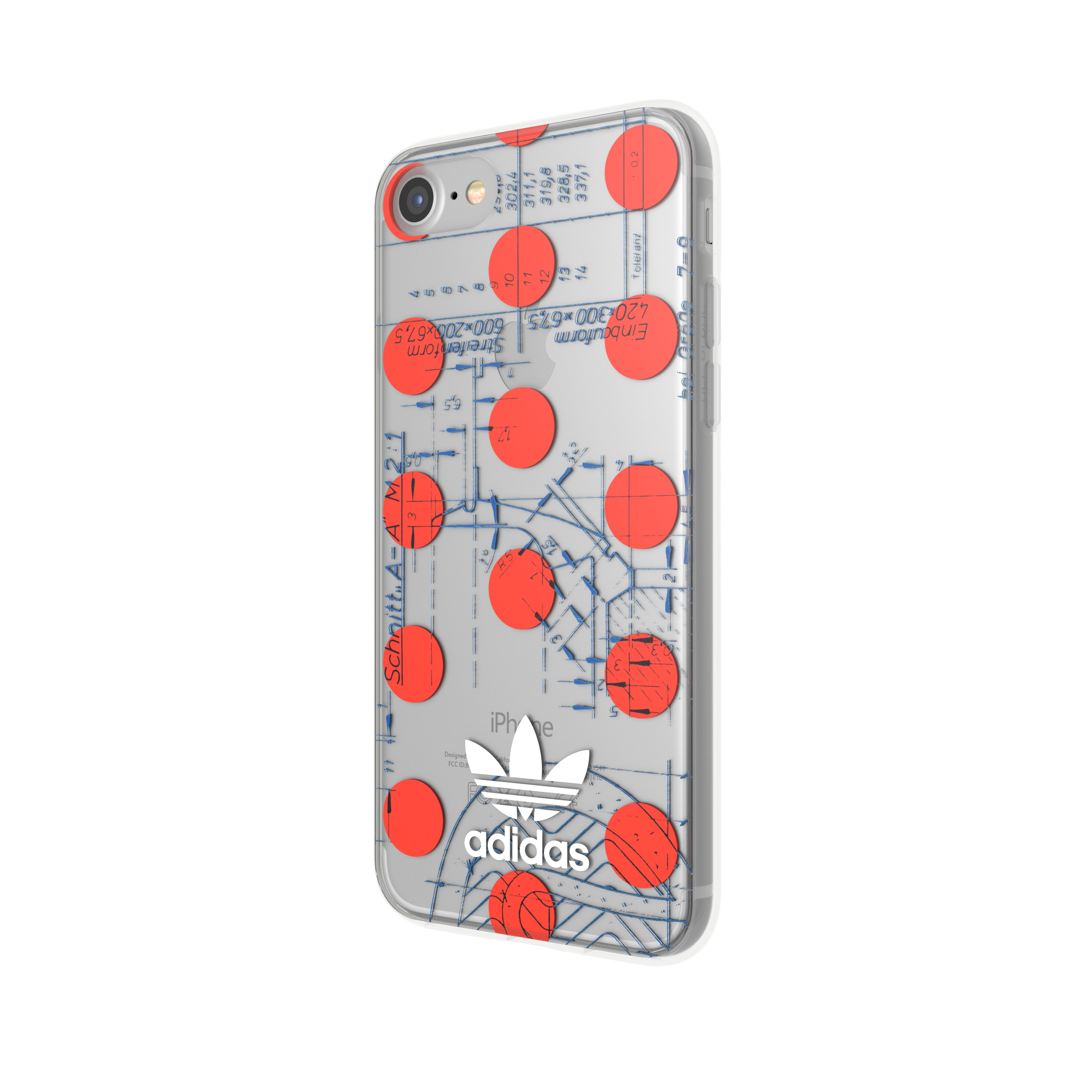 ADIDAS ORIGINALS 28494, Backcover, Apple, iPhone 6, iPhone 6s, iPhone 7, iPhone 8, Transparent/Mehrfarbig