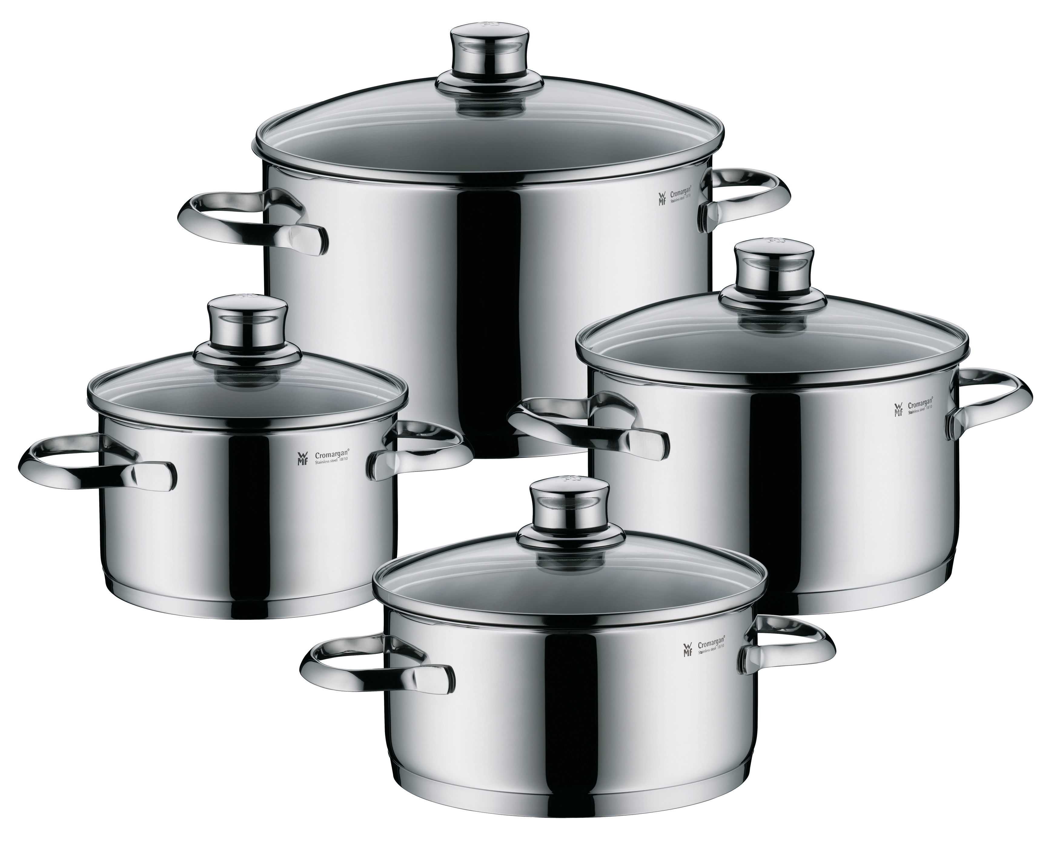 WMF 07.2504.6380 Saphir 4-tlg. Topf-Set Edelstahl