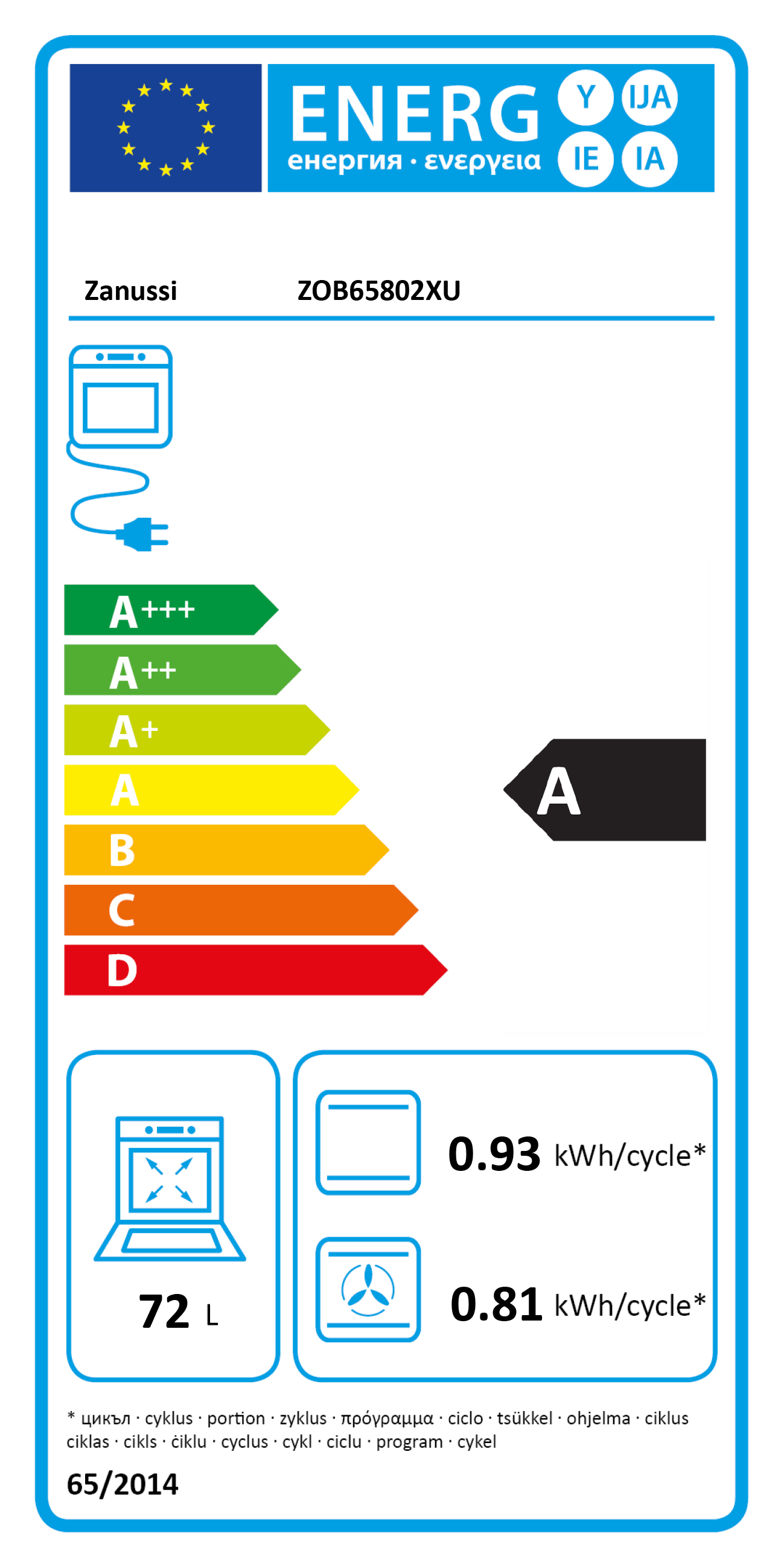 ZANUSSI ZOB65802XU Beépíthető sütő gőzfunkcióval
