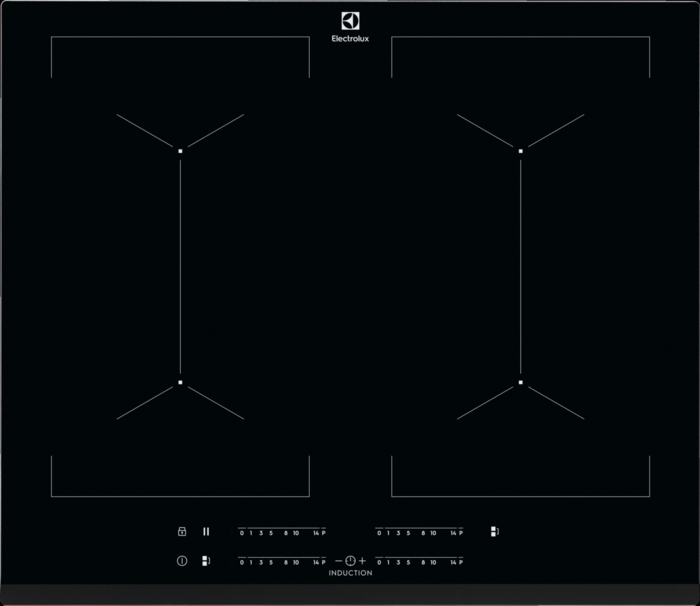 ELECTROLUX EIV644 Beépíthető indukciós főzőlap, Full Bridge funkció, 60 cm