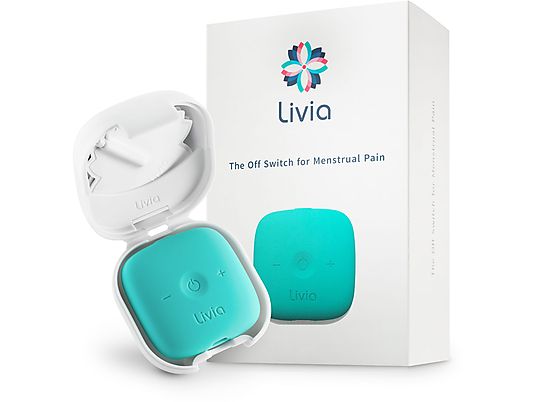 LIVIA Medikamentenfreie Lösung für Menstruationsbeschwerden - Elektrostimulationsgerät (Blau/Grün)