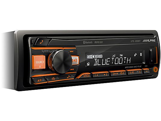 ALPINE UTE-200BT - Autoradio (1 DIN, Noir)