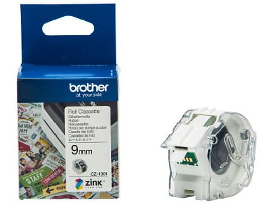BROTHER CZ-1001 COLOUR PAPER TAPE 9MM/5M - Etikettenrolle (Weiss)