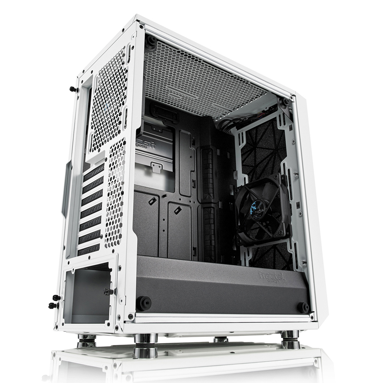 FRACTAL DESIGN Meshify C White - TG PC-Gehäuse, Weiß, Front : Schwarz 