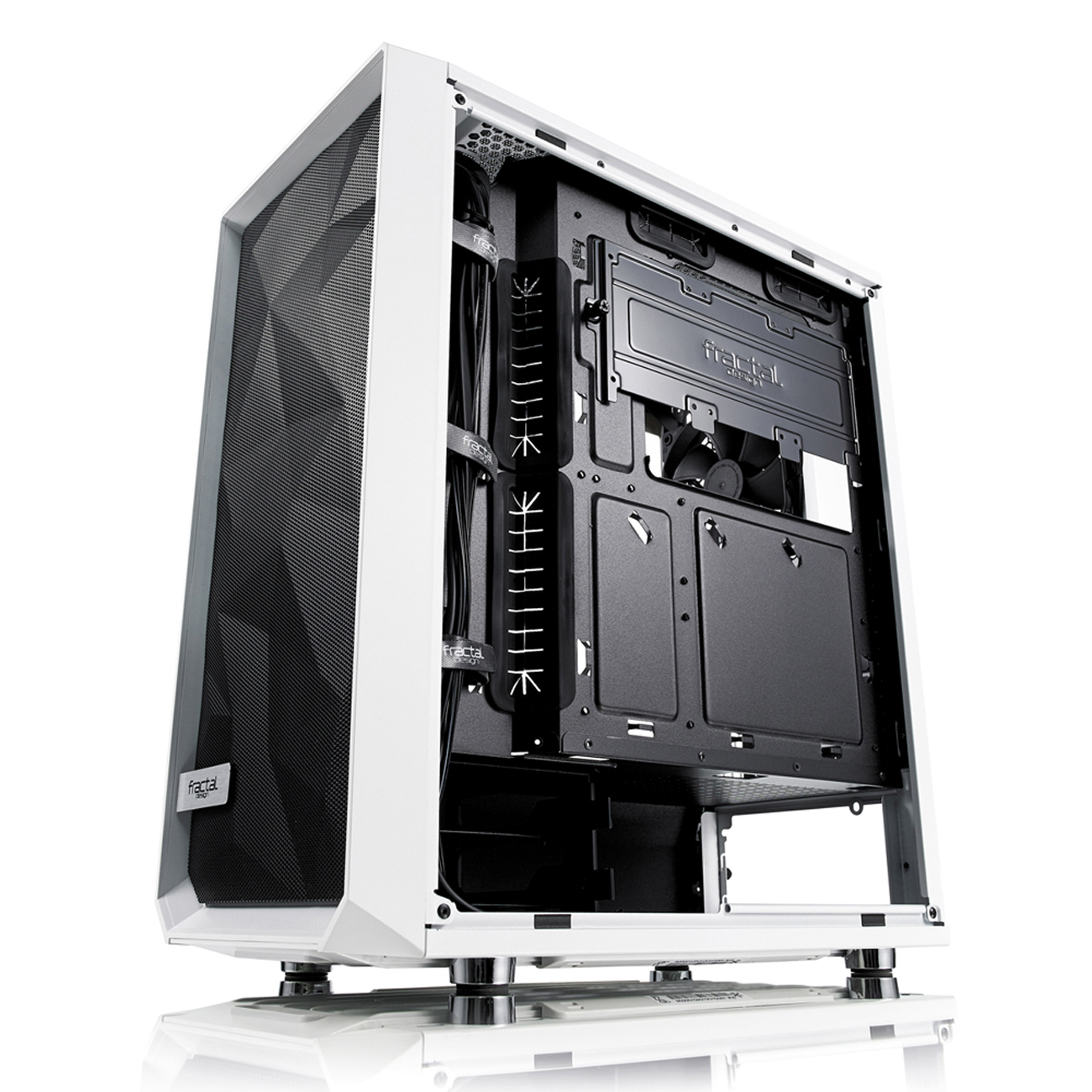 FRACTAL DESIGN Meshify C White - TG PC-Gehäuse, Weiß, Front : Schwarz 