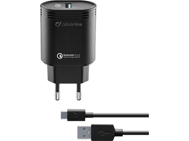 Cellular-line Reislader-kit 18w Usb-c Qualcomm Huawei & Other Zwart