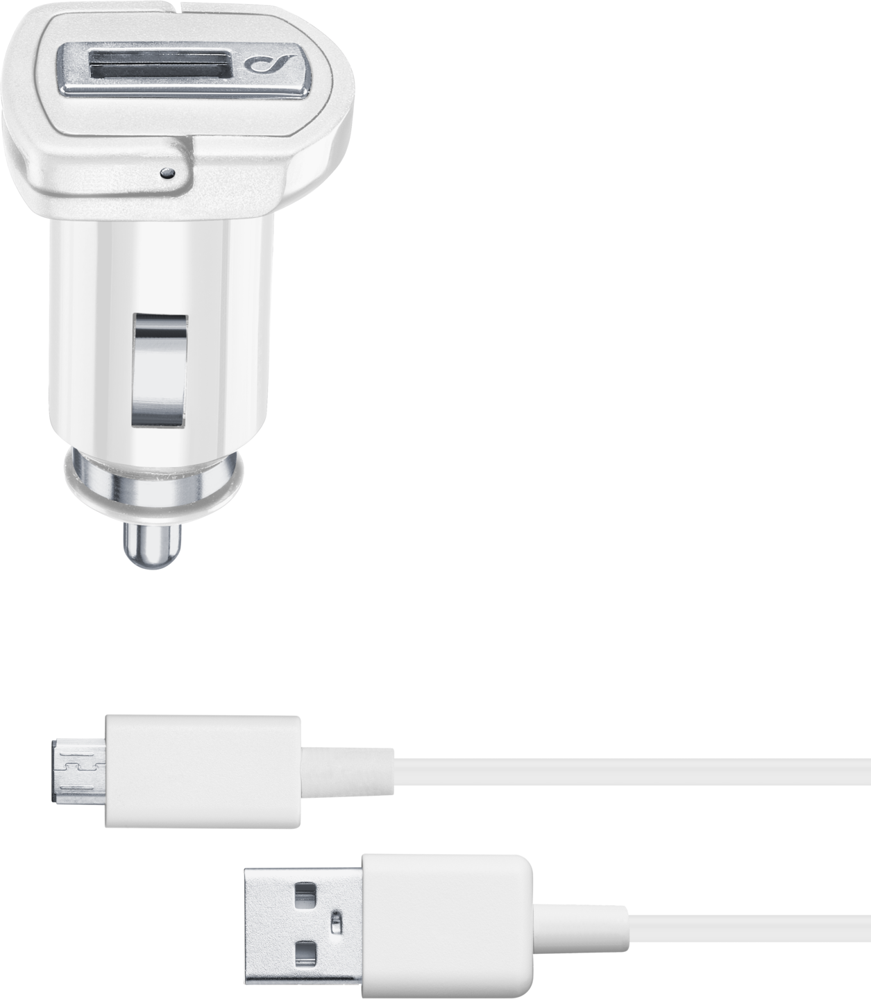 CELLULAR-LINE Car Charger Kit 10W 2A Micro-USB Samsung Wit afbeelding