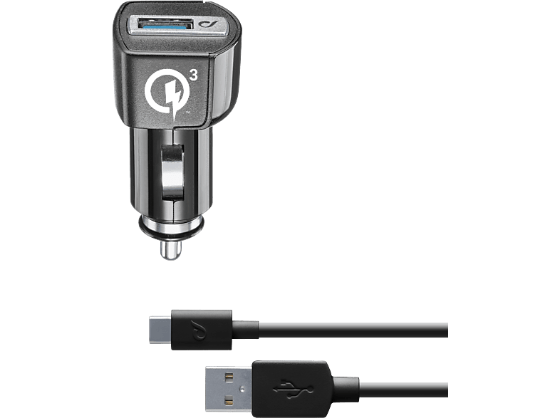 CELLULARLINE Car Charger Kit 18W USBC Zwart kopen? MediaMarkt