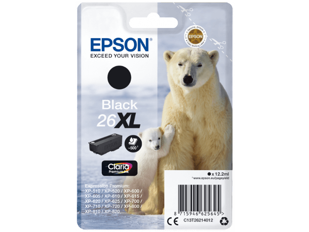 Epson Singlepack Black 26XL Claria Premium Ink