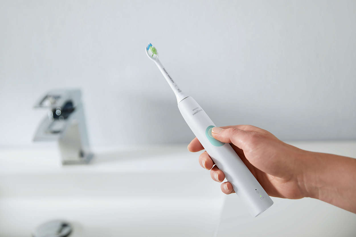 PHILIPS SONICARE ProtectiveClean 4300 HX6807/35 Duo - Brosse à dents sonique électrique (Menthe/Blanc)