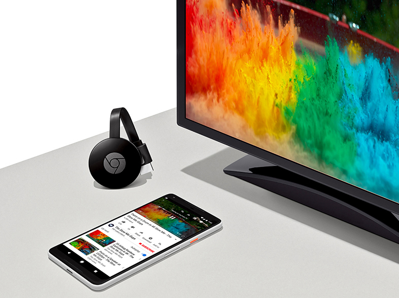 GOOGLE Chromecast 2. Generation Streaming Player, Schwarz