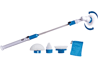 MEDIASHOP Hurricane Spin Scrubber - Spazzola elettrica per la pulizia (Bianco/Blu)