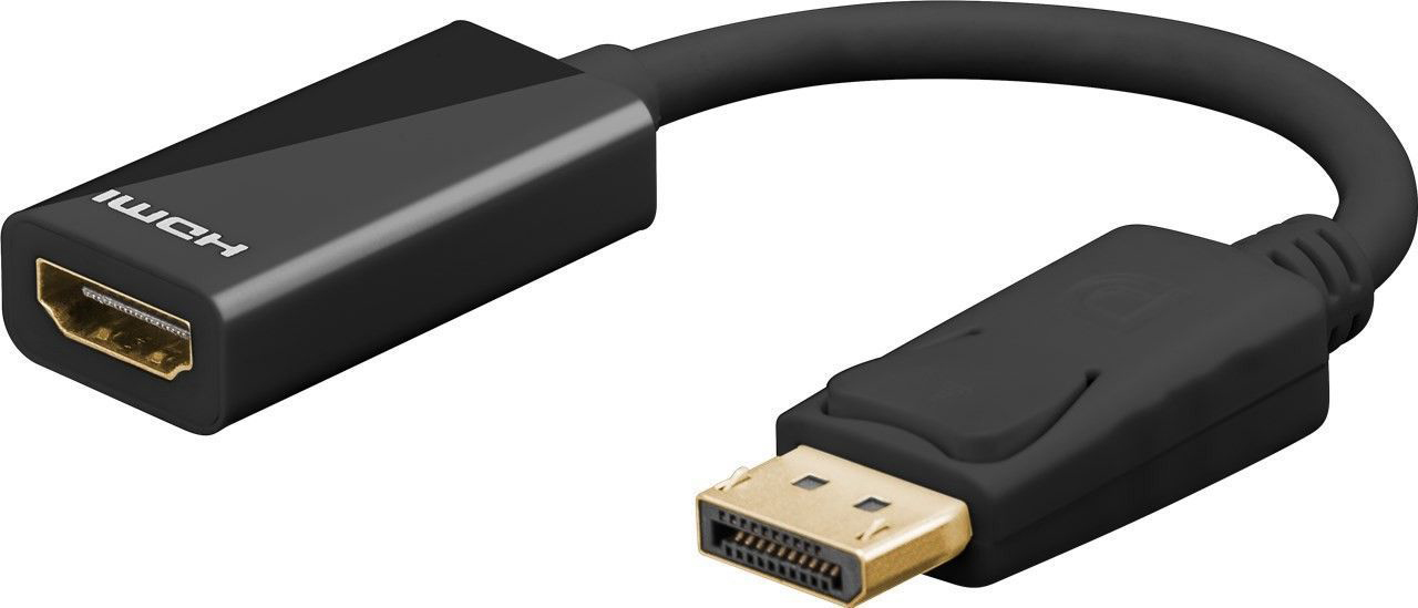 GOOBAY DisplayPort auf HDMI, unterstützt 8K Auflösung Adapter, Schwarz